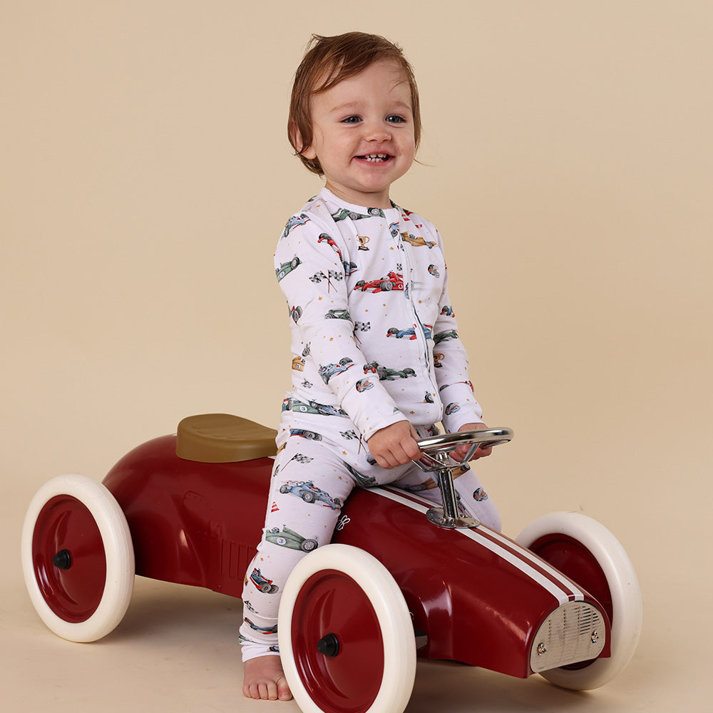 Little Racers Organic Snugglesuit Convertible Romper - View 5