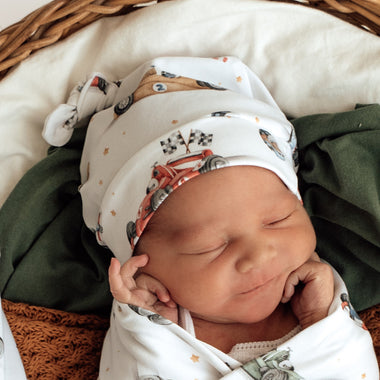 Little Racers Organic Knotted Beanie | Snuggle Hunny