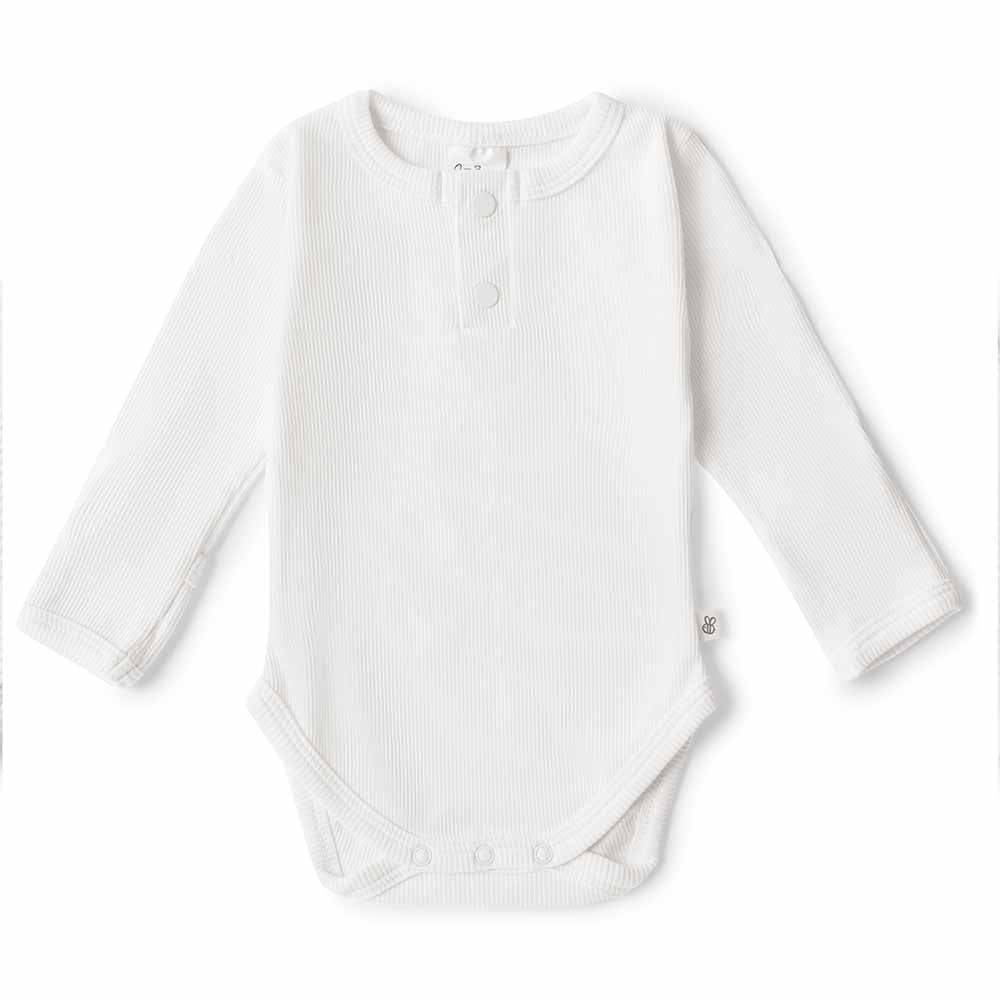 Milk Long Sleeve Organic Bodysuit - View 2