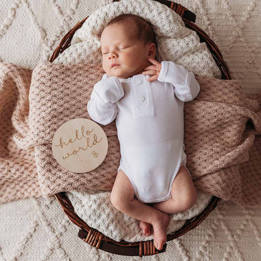 Milk Long Sleeve Organic Bodysuit-Snuggle Hunny