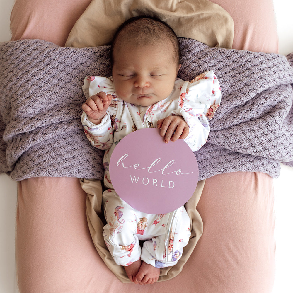 Mermaid & Lilac Reversible Milestone Cards - View 4