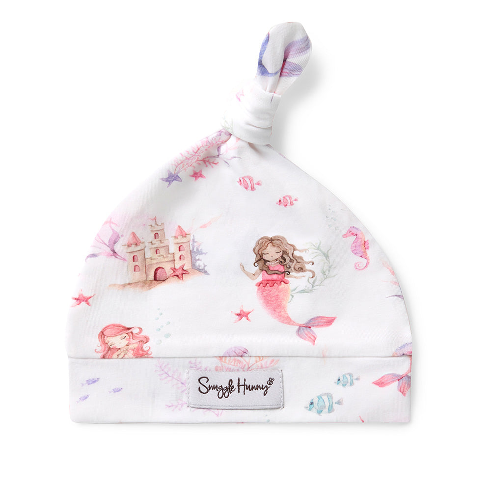 Mermaid Organic Knotted Beanie - View 2