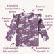 Midnight Swan Organic Long Sleeve Top with Frill - Thumbnail 6