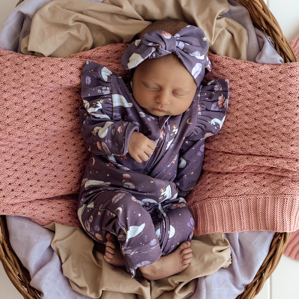 Isla Organic Snugglesuit Convertible Romper with Frill main image 0