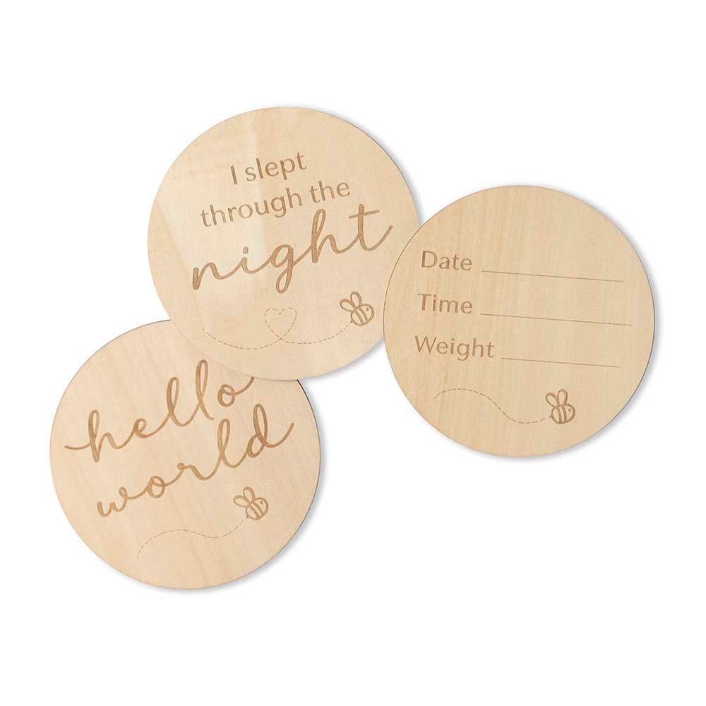 Busy Bee Wooden Milestone Cards - View 3