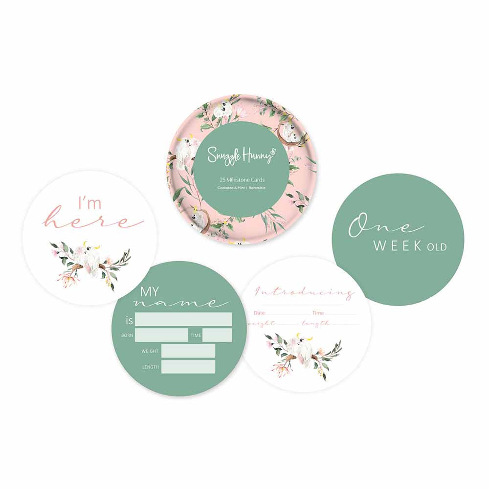 Cockatoo & Mint Reversible Milestone Cards Cockatoo & Mint Reversible Milestone Cards