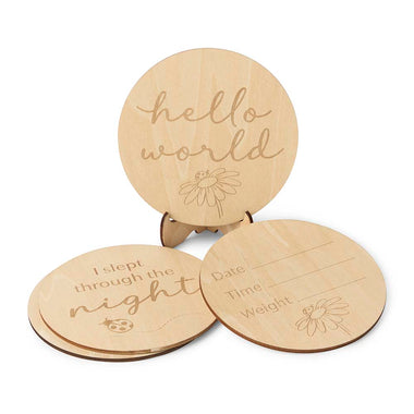 Milestone Cards - Ladybug Wooden Milestone Cards