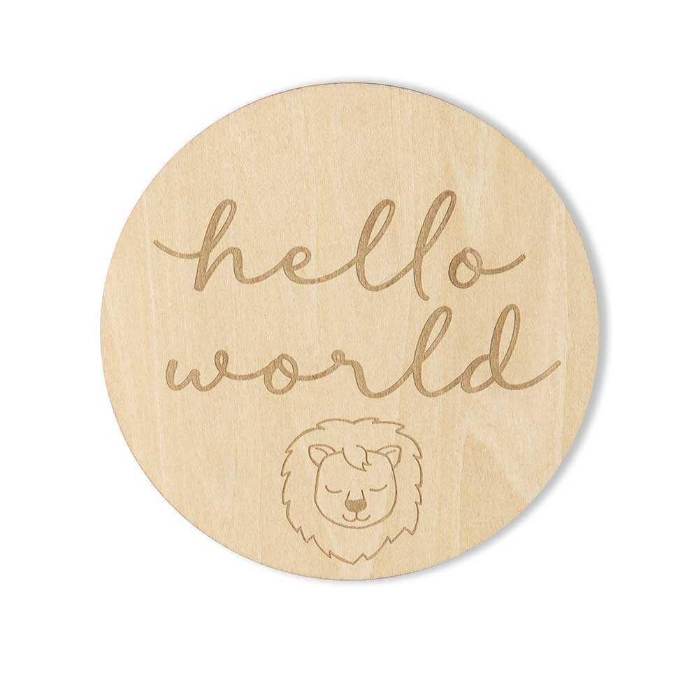 Lion Wooden Milestone Cards - View 7