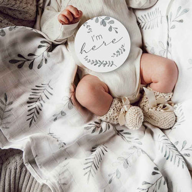 Milestone Cards - Wild Fern & Grey Reversible Milestone Cards