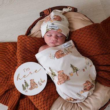 Bears & Bronze Reversible Milestone Cards | Snuggle Hunny