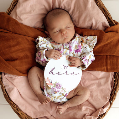 Isla & Lilac Reversible Milestone Cards | Snuggle Hunny