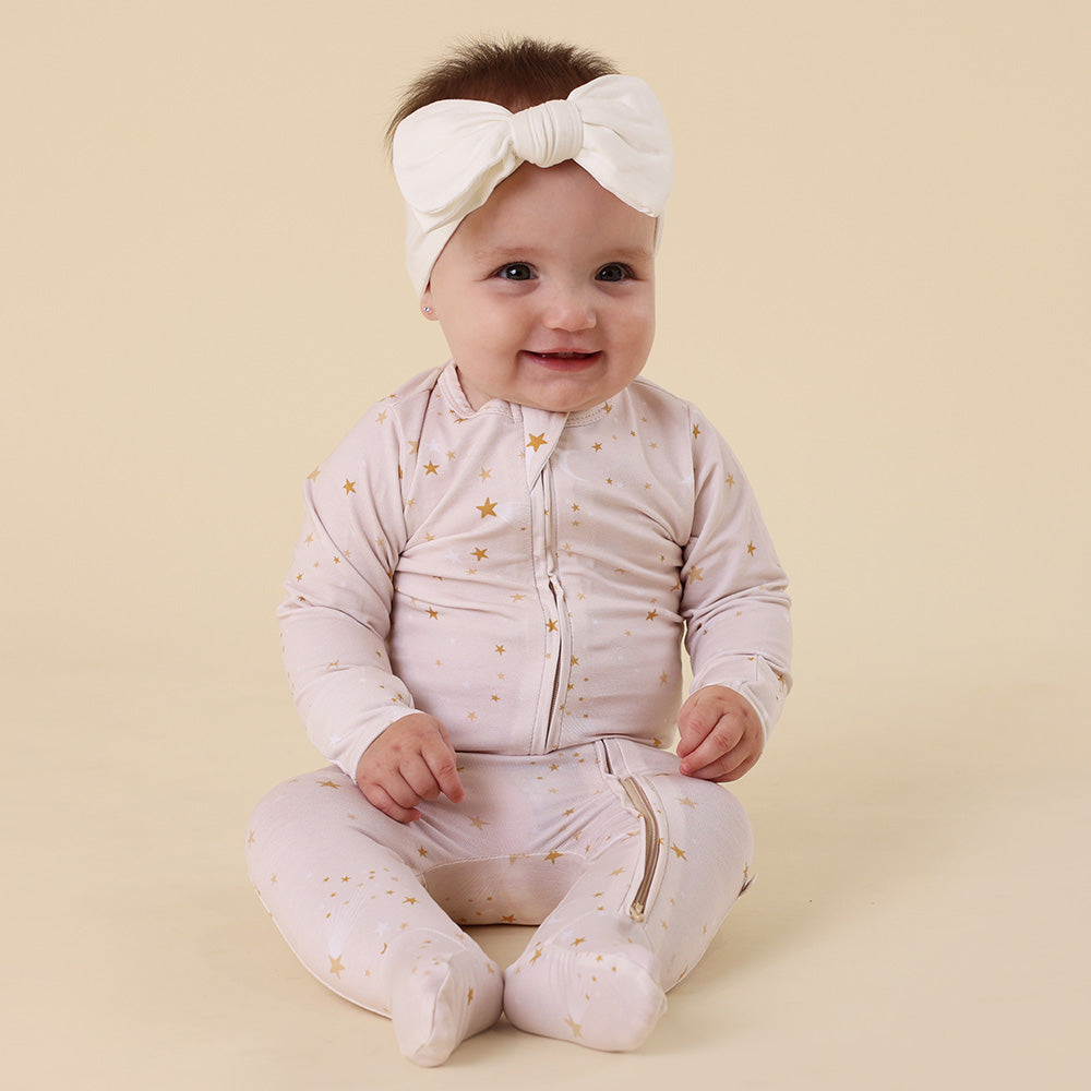 Stardust Organic Snuggle Sleepsuit Zip Footie - View 7