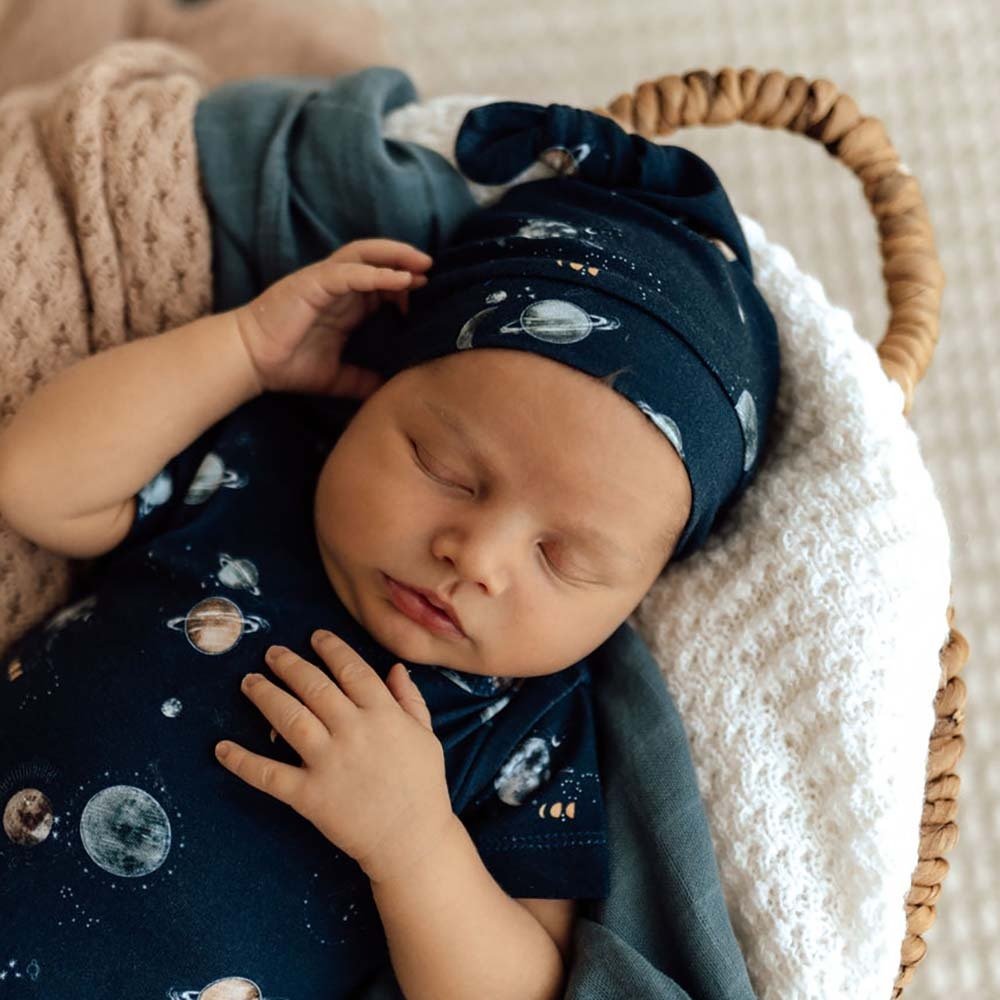 Milky Way Organic Knotted Beanie-Snuggle Hunny