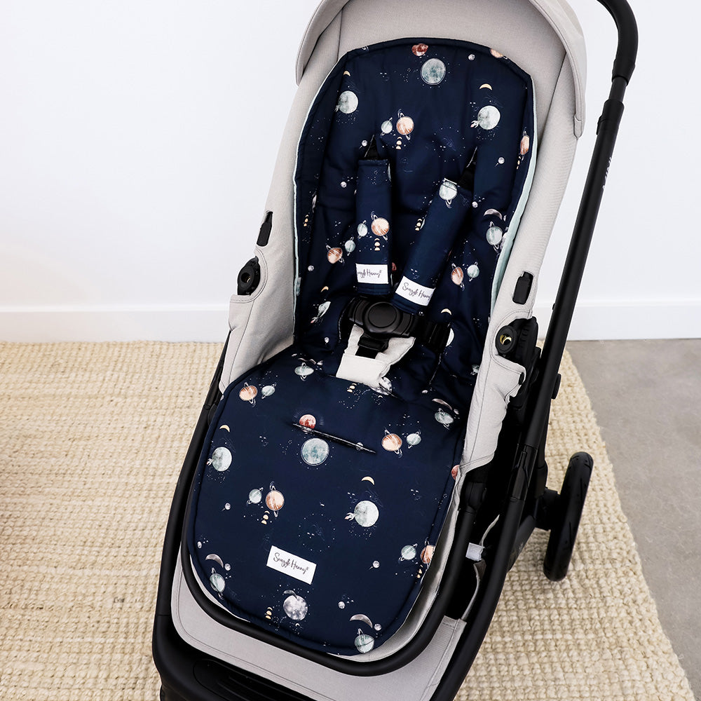 Bundle - Milky Way Pram Liner & Strap Cover Set - View 2