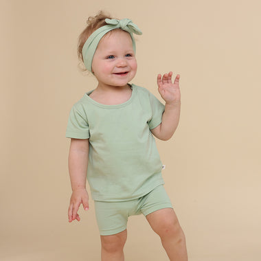 Mint Organic Bike Shorts | Snuggle Hunny