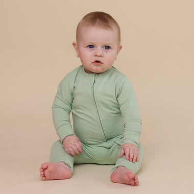 Mint Organic Snugglesuit Convertible Romper | Snuggle Hunny