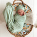 Mint Organic Jersey Wrap & Beanie Set | Snuggle Hunny