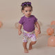 Mulberry Rib Short Sleeve Organic Bodysuit - Thumbnail 3