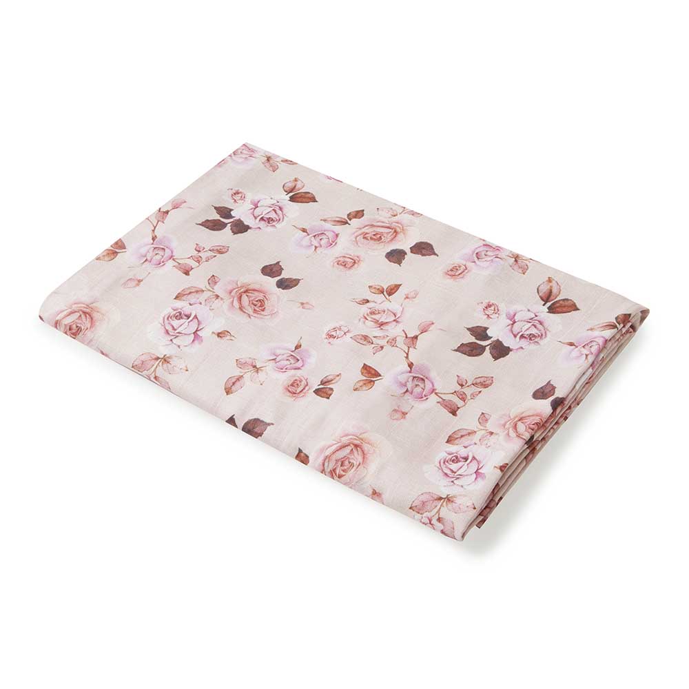 Blossom Muslin Wrap Birth Announcement Set | Snuggle Hunny