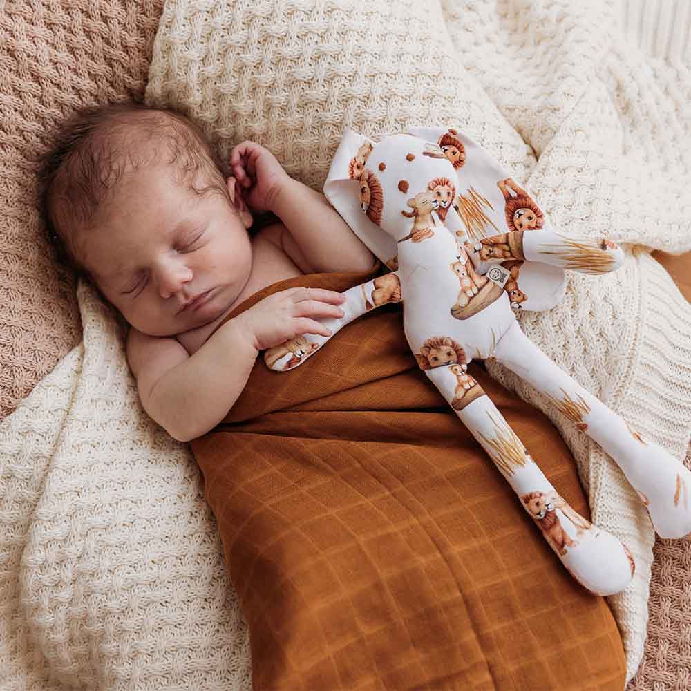 Bronze Muslin Wrap Birth Announcement Set-Snuggle Hunny