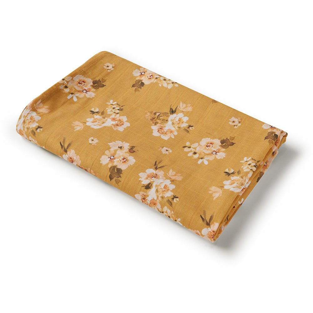 Golden Flower Organic Muslin Wrap - View 3