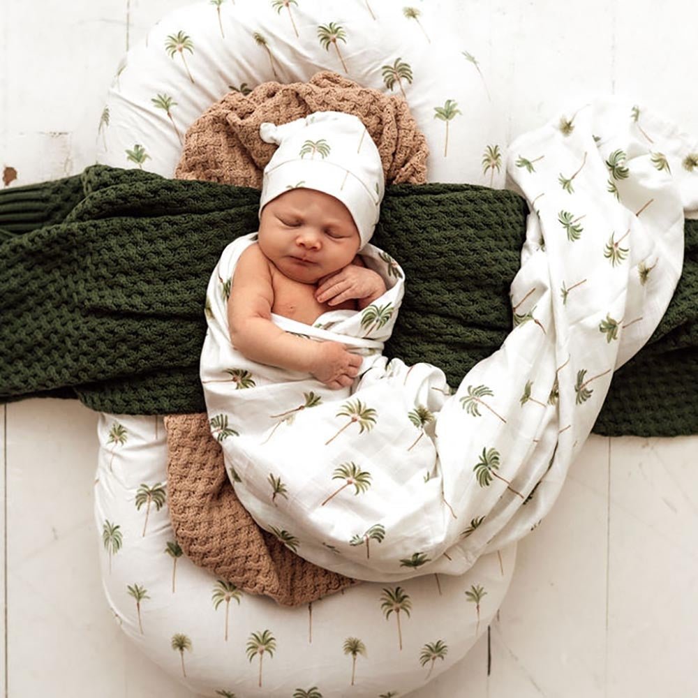 Green Palm Organic Muslin Wrap Snuggle Hunny