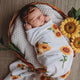 Muslin Wraps - Sunflower Muslin Wrap Birth Announcement Set