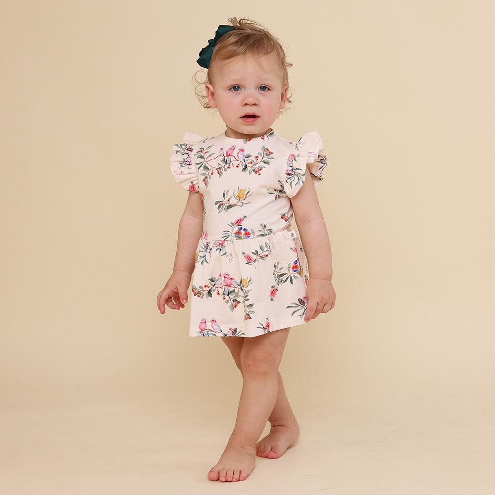 Native Bird Short Sleeve Organic Dress - View 3