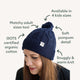 Navy Organic Adult Knit Beanie - Thumbnail 4