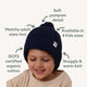 Navy Organic Baby Knit Beanie - Thumbnail 5