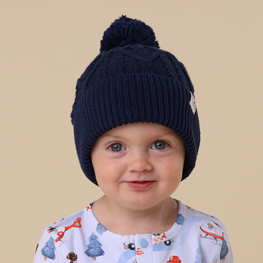 Navy Organic Baby Knit Beanie | Snuggle Hunny