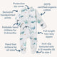 Ocean Organic Snuggle Sleepsuit Zip Footie - Thumbnail 4