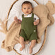 Olive Organic Joey Overall Shorts - Thumbnail 8