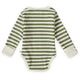 Olive Stripe Long Sleeve Organic Bodysuit-Snuggle Hunny