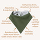 Olive Organic Dribble Bib - Thumbnail 3