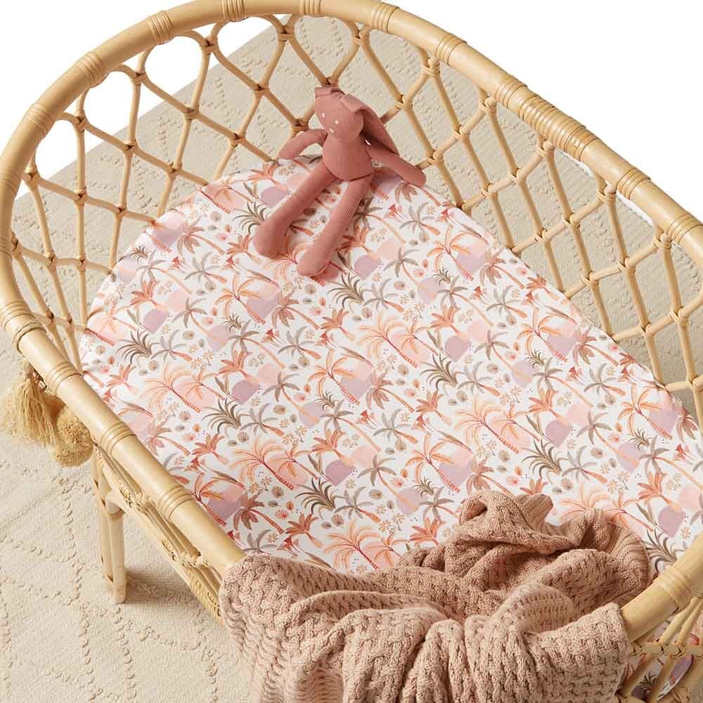 Palm Springs Organic Bassinet Sheet / Change Pad Cover - View 1