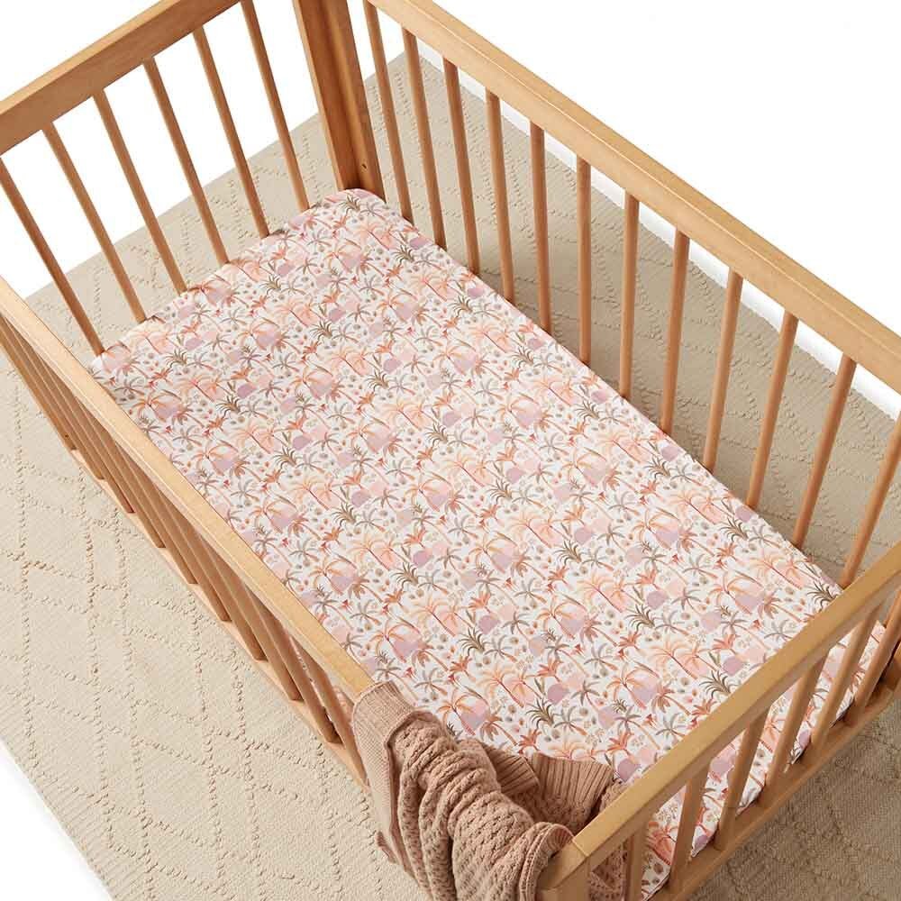 [Process Test - DO NOT BUY] Palm Springs Fitted Cot Sheet - View 3