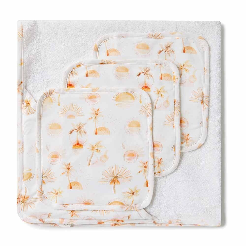 Paradise Organic Baby Towel & Wash Cloth Set - View 1