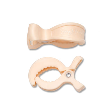 Snuggle Hunny Pram Clip Pair - Peach