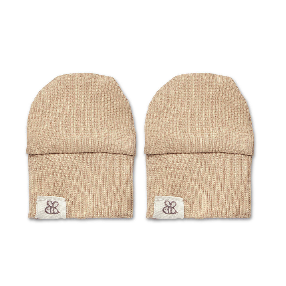 Pebble Organic Cotton Rib Mittens - View 1