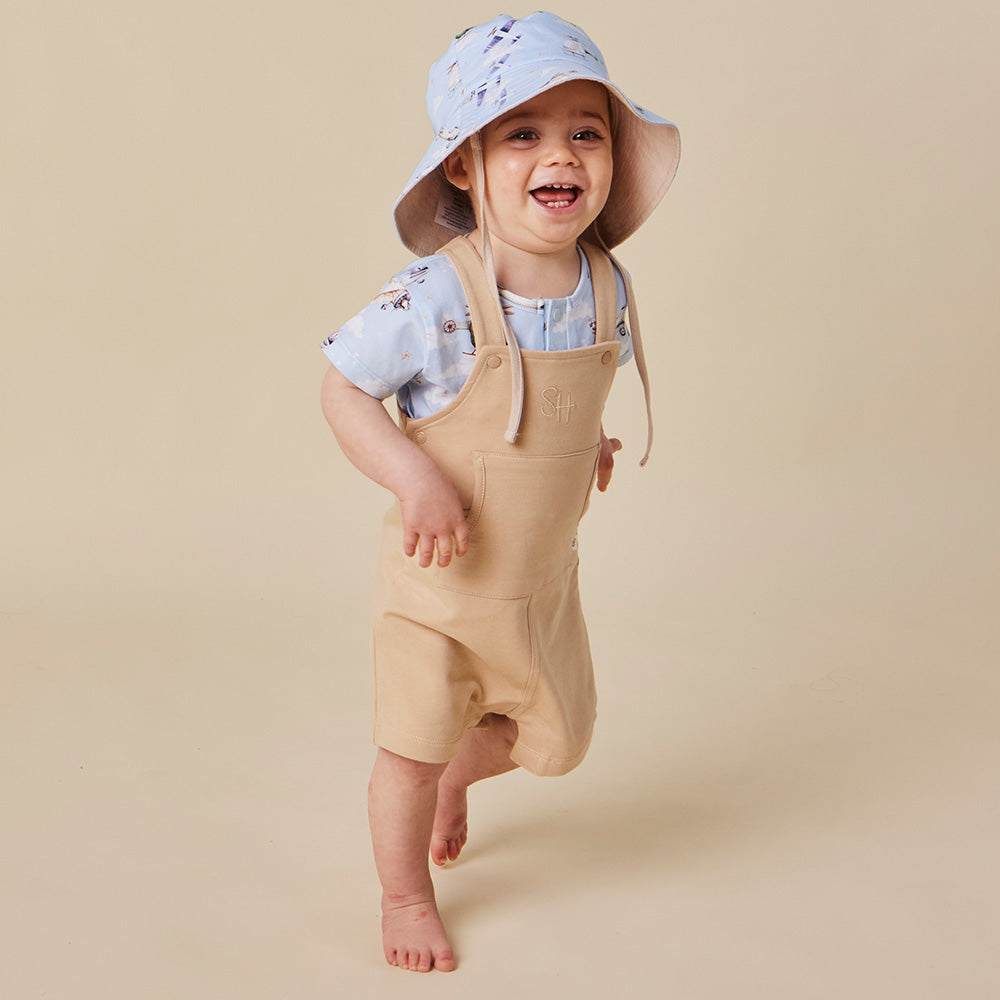 Pebble Organic Joey Overall Shorts - View 7