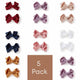 Piggy Tail Bow Hair Clips Pair 5 Pack-Snuggle Hunny