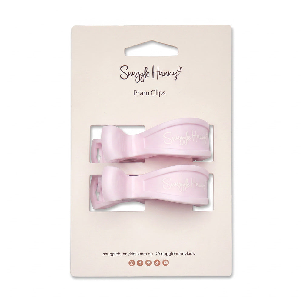 Snuggle Hunny Pram Clip Pair - Baby Pink - View 3