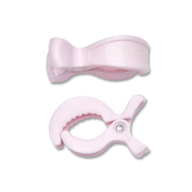Snuggle Hunny Pram Clip Pair - Baby Pink