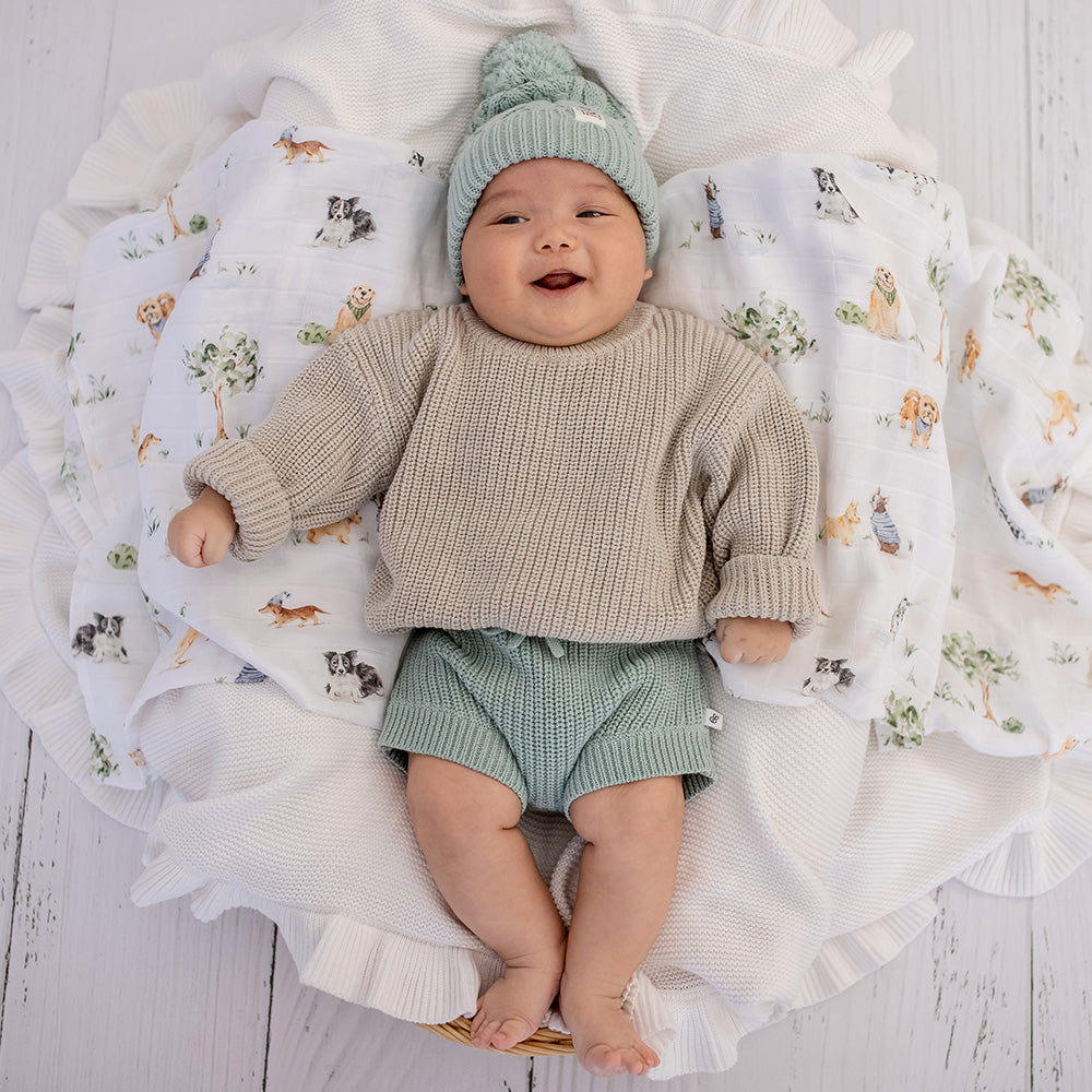 Pistachio Oversized Cotton Knit Jumper - View 5
