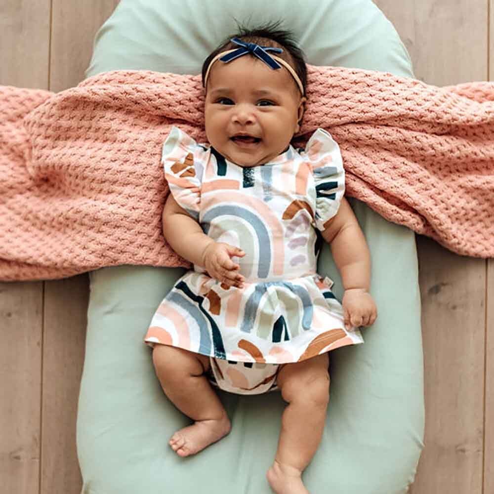 Rainbow Baby Organic Baby Dress-Snuggle Hunny