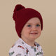 Raspberry Organic Baby Knit Beanie - Thumbnail 3