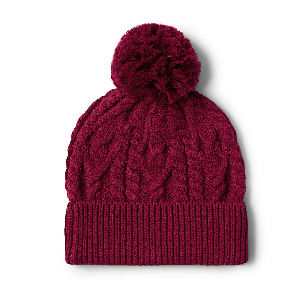 Raspberry Organic Baby Knit Beanie - View 10