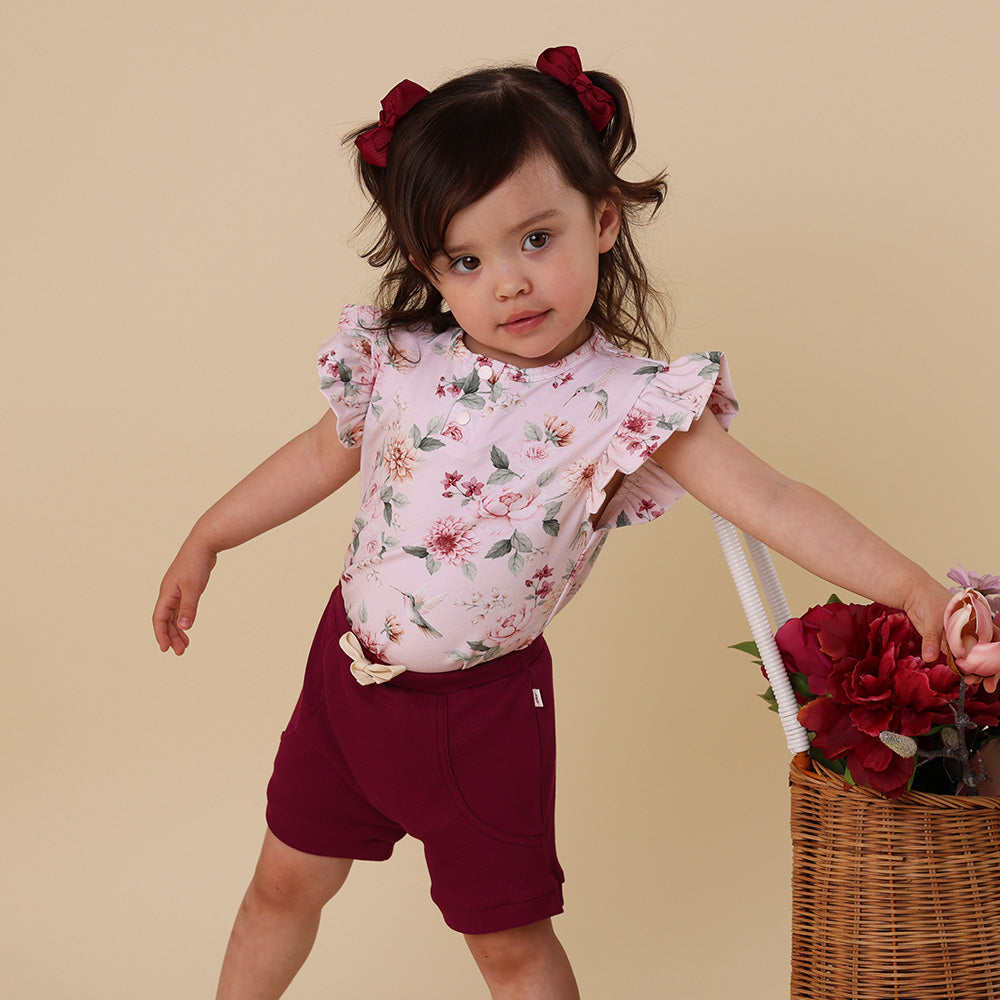 Raspberry Organic Shorts - View 1