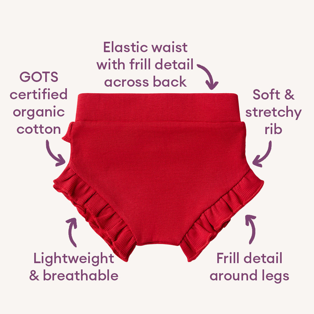 Red Organic Bloomers - View 4